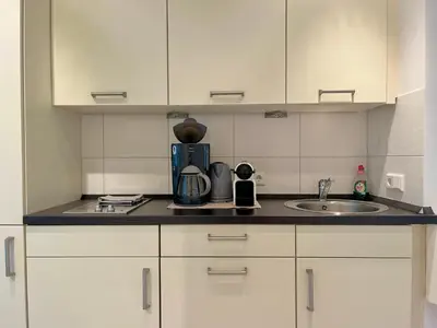 Küche/Küchenzeile in der Unterkunft Strand Suite