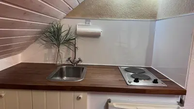 Küche/Küchenzeile in der Unterkunft Scharbeutz Waldblick