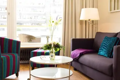 Ein Sitzbereich in der Unterkunft Meer & Strand - Haus Meeresstrand Ferienwohnung 103
