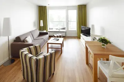 Ein Sitzbereich in der Unterkunft Meer & Strand - Haus Meeresstrand Ferienwohnung 504