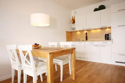 Küche/Küchenzeile in der Unterkunft Meer & Strand - Haus Meeresstrand Ferienwohnung 313