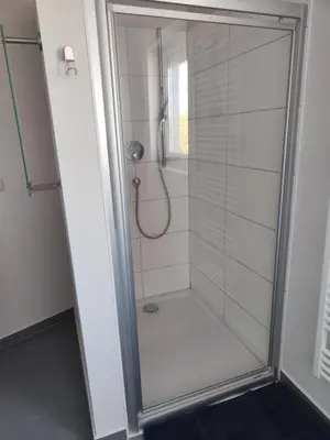 Ein Badezimmer in der Unterkunft Zum Keglertreff