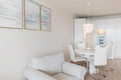 Ein Sitzbereich in der Unterkunft Ferienwohnung Residenz App. 911