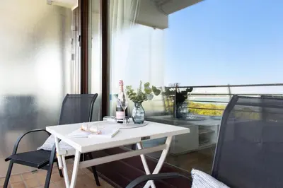 Ein Balkon oder eine Terrasse in der Unterkunft Ferienwohnung Residenz App. 911