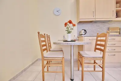 Küche/Küchenzeile in der Unterkunft Die Insel Appartement 19