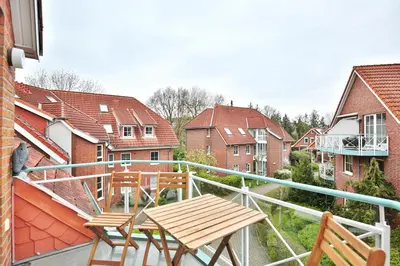 Ein Balkon oder eine Terrasse in der Unterkunft Haus Ostseeallee Appartement 60