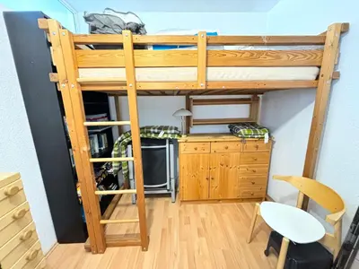 Ein Etagenbett oder Etagenbetten in einem Zimmer der Unterkunft Panoramic Sierksdorf App A17-2