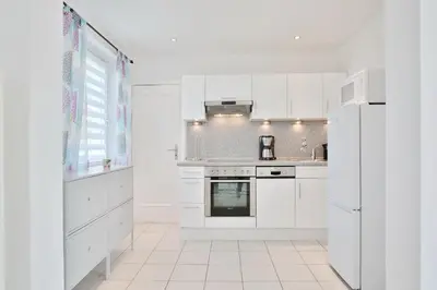 Küche/Küchenzeile in der Unterkunft Haus Strandidyll Haus1