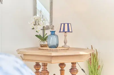 Ein Bett oder Betten in einem Zimmer der Unterkunft Hanseaten Residenz Sea Love Scharbeutz