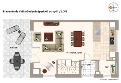 Grundriss der Unterkunft Villa Godewindpark Travemünde 01