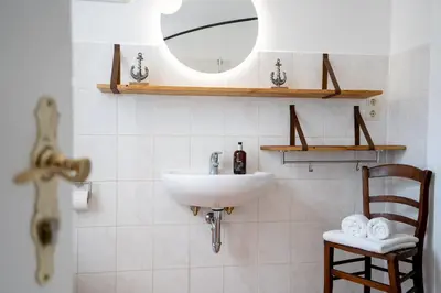 Ein Badezimmer in der Unterkunft AMW18 Ferienwohnung Alte Liebe