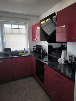 Küche/Küchenzeile in der Unterkunft Familienzeit, moderne Ferienwohnung mit Sauna in Timmendorfer Strand