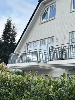 Ein Balkon oder eine Terrasse in der Unterkunft Familienzeit, moderne Ferienwohnung mit Sauna in Timmendorfer Strand
