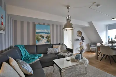 Ein Sitzbereich in der Unterkunft Nautic Lounge - Sea View