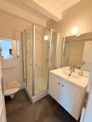 Ein Badezimmer in der Unterkunft Timmenhus - Ferienwohnungen an der Ostsee