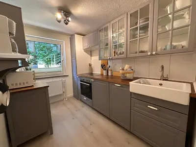Küche/Küchenzeile in der Unterkunft Waterkant Apartments