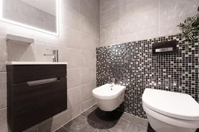 Ein Badezimmer in der Unterkunft An der Waldkapelle 26 Waterfront 11