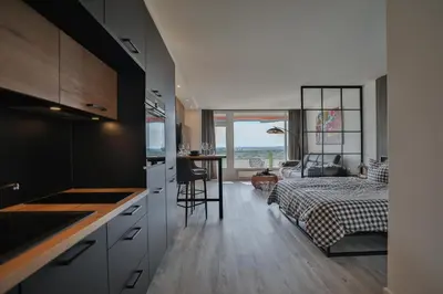 Ein Bett oder Betten in einem Zimmer der Unterkunft Strandkoje No 7