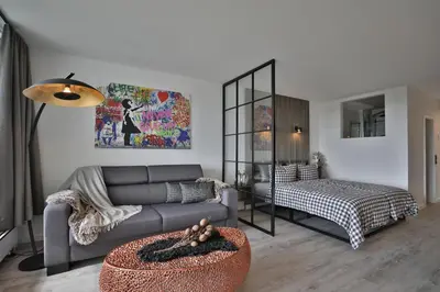 Ein Bett oder Betten in einem Zimmer der Unterkunft Strandkoje No 7