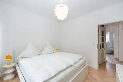 Ein Bett oder Betten in einem Zimmer der Unterkunft Hanse Villa 
