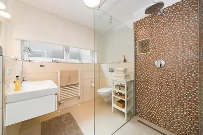 Ein Badezimmer in der Unterkunft Haus Möwenberg 15 Appartement 04