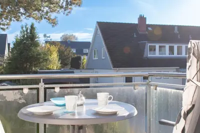 Ein Balkon oder eine Terrasse in der Unterkunft Ferienwohnung Moderne Brise Scharbeutz