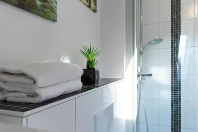 Ein Badezimmer in der Unterkunft Ferienwohnung Moderne Brise Scharbeutz