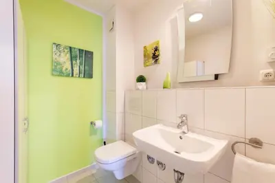 Ein Badezimmer in der Unterkunft Ferienwohnung Moderne Brise Scharbeutz