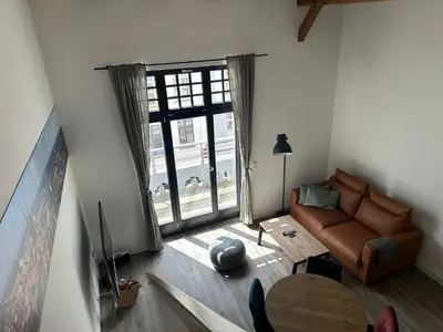 Ein Sitzbereich in der Unterkunft Altstadtwohnung am See