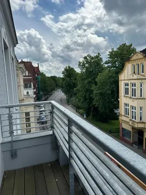 Ein Balkon oder eine Terrasse in der Unterkunft Altstadtwohnung am See