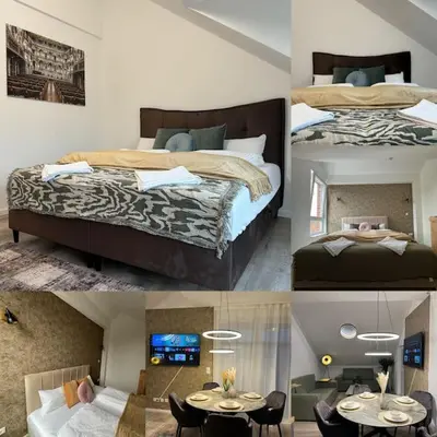 Ein Bett oder Betten in einem Zimmer der Unterkunft Luxus-Oase zwischen Ostsee und Lübeck