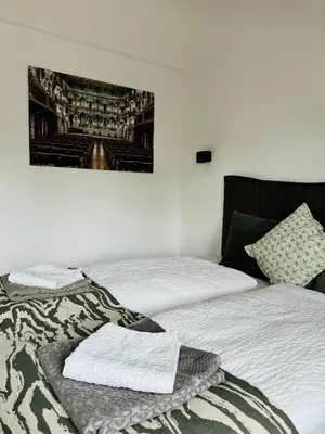 Ein Bett oder Betten in einem Zimmer der Unterkunft Luxus-Oase zwischen Ostsee und Lübeck