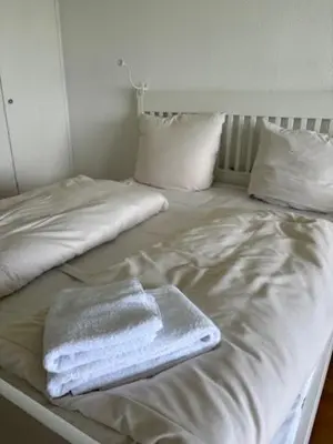 Ein Bett oder Betten in einem Zimmer der Unterkunft Apartment Himmlischer Ausblick