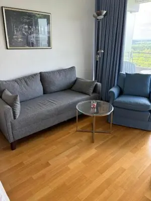 Ein Sitzbereich in der Unterkunft Apartment Himmlischer Ausblick