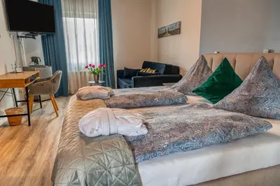 Ein Sitzbereich in der Unterkunft Baltic Stuben Hotel Garni Travemünde