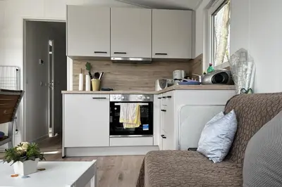 Küche/Küchenzeile in der Unterkunft Ostseecamp Ferienhaus 