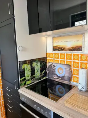 Küche/Küchenzeile in der Unterkunft Ferienbungalow Wolburg II
