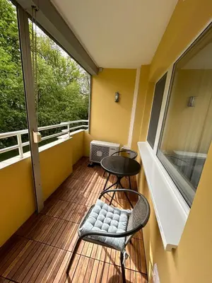 Ein Balkon oder eine Terrasse in der Unterkunft Ostseeperle