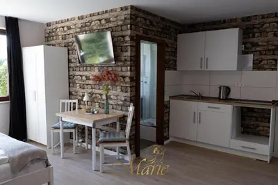 Küche/Küchenzeile in der Unterkunft Gästehaus Marie