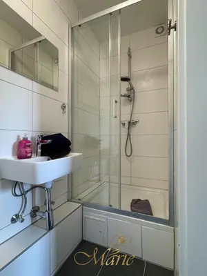Ein Badezimmer in der Unterkunft Gästehaus Marie