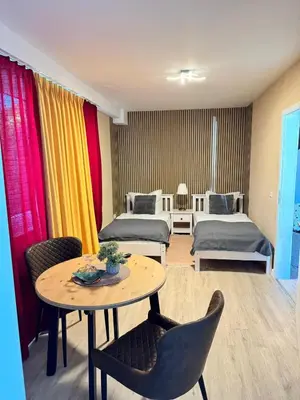 Ein Sitzbereich in der Unterkunft Gästehaus Marie