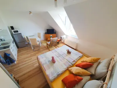 TV/Unterhaltungsangebot in der Unterkunft Ferienwohnung Kost