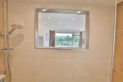 Ein Badezimmer in der Unterkunft Strandkoje No 6