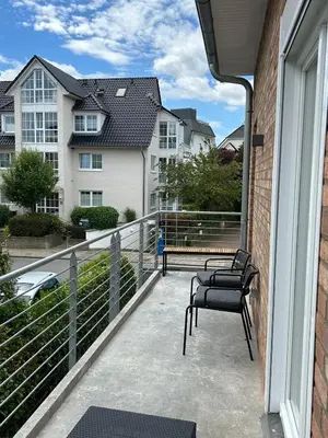 Ein Balkon oder eine Terrasse in der Unterkunft Timmendorfer Herz