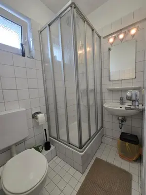 Ein Badezimmer in der Unterkunft Charmante Ferienwohnung im Herzen von Lübeck