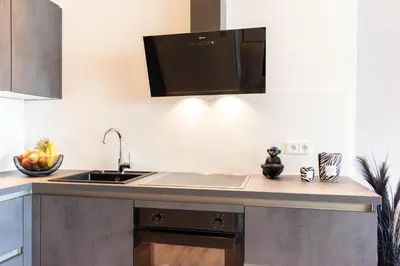 Küche/Küchenzeile in der Unterkunft Ferienwohnung Pier 51 Scharbeutz