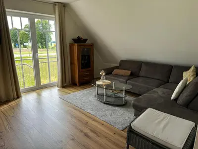 Ein Sitzbereich in der Unterkunft Seewind OG