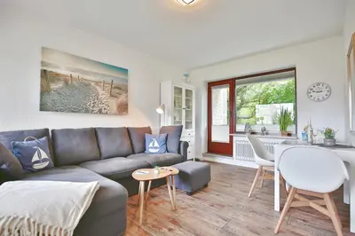 Ein Sitzbereich in der Unterkunft BeachLife Appartement 10