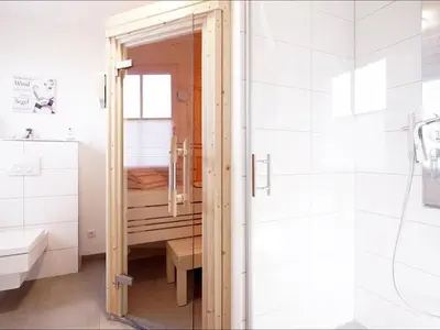 Ein Badezimmer in der Unterkunft Kranich Ferienhaus