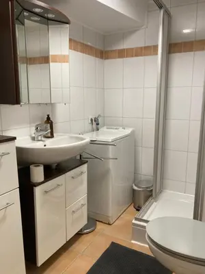 Ein Badezimmer in der Unterkunft Central